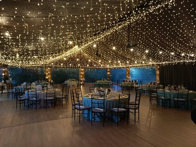 salon cenas noche luces decoracion hacienda chapoo